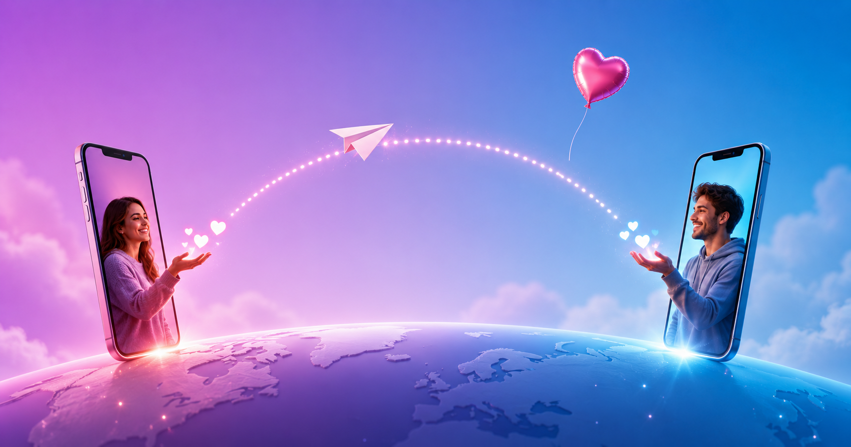 A long distance birthday surprise opened on a phone screen far from home